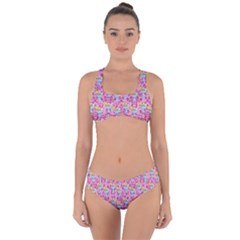 Paisley Pink Sundaes Criss Cross Bikini Set