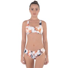 Multicolored Blur Abstract Texture Criss Cross Bikini Set by dflcprintsclothing