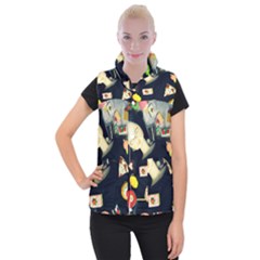 Food Women s Button Up Vest