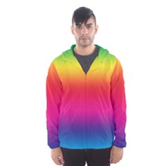 Neon Bright Rainbow Hooded Windbreaker (men) by retrotoomoderndesigns