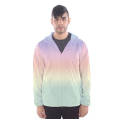 Balmy Pastel Seashore Hooded Windbreaker (men) by retrotoomoderndesigns