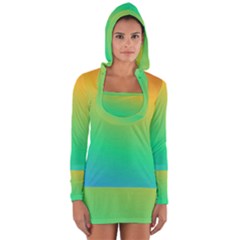 Sunburnt Splash Long Sleeve Hooded T-shirt by retrotoomoderndesigns
