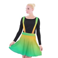 Sunburnt Splash Suspender Skater Skirt by retrotoomoderndesigns