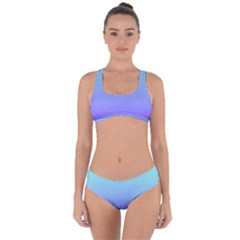 Turquoise Purple Dream Criss Cross Bikini Set