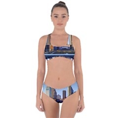 Columbus Skyline Criss Cross Bikini Set by Riverwoman