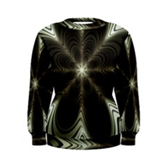 Fractal Silver Waves Texture Women s Sweatshirt by Pakrebo