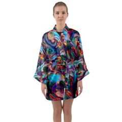 Seamless Abstract Colorful Tile Long Sleeve Kimono Robe by Pakrebo
