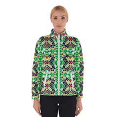 Modern Vintage Butterfly Geometric Winter Jacket by beautyskulls