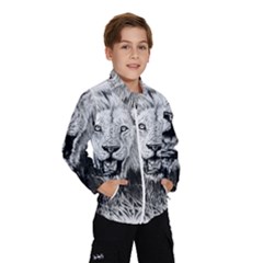 Lion Wildlife Art And Illustration Pencil Windbreaker (kids) by Sudhe