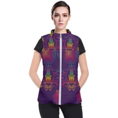 Boho Hamsa Mandala Women s Puffer Vest by lucia