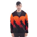 Giraffe Animal Africa Sunset Hooded Windbreaker (Men) View1