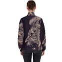 Angry Male Lion High Neck Windbreaker (Women) View2