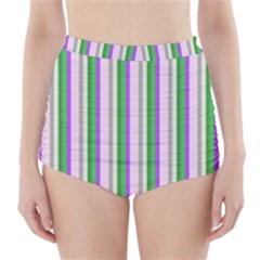 Candy Stripes 2 High-waisted Bikini Bottoms