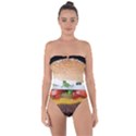 Abstract Barbeque Bbq Beauty Beef Tie Back One Piece Swimsuit View1
