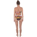 Abstract Barbeque Bbq Beauty Beef Tie Back One Piece Swimsuit View2