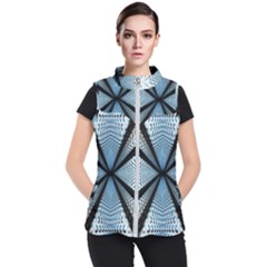 6th Dimension Metal Abstract Obtained Through Mirroring Women s Puffer Vest