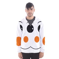 Happy Face With Orange Nose Vector File Hooded Windbreaker (men) by Sudhe