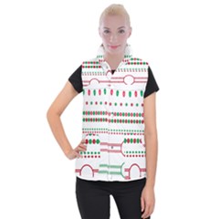 Christmas Borders Frames Holiday Women s Button Up Vest