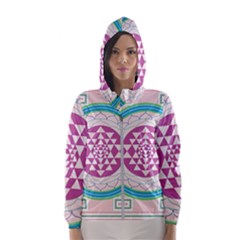 Mandala Design Arts Indian Hooded Windbreaker (women) by Sudhe