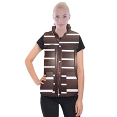 Minimalis Brown Door Women s Button Up Vest