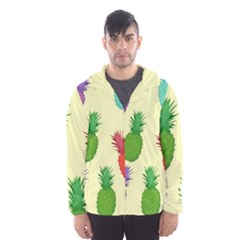 Colorful Pineapples Wallpaper Background Hooded Windbreaker (men) by Sudhe