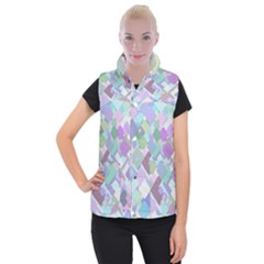 Colorful Background Multicolored Women s Button Up Vest