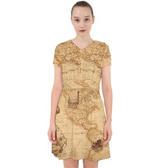 Map Discovery America Ship Train Adorable In Chiffon Dress by Sudhe