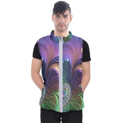 Fractal Artwork Art Swirl Vortex Men s Puffer Vest