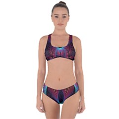 Abstract Abstracts Geometric Criss Cross Bikini Set