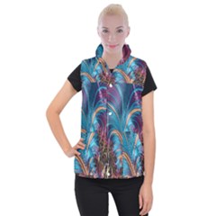 Fractal Art Artwork Psychedelic Women s Button Up Vest