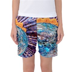 Multi Colored Glass Sphere Glass Women s Basketball Shorts by Sudhe
