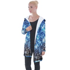 Abstract Fractal Magical Longline Hooded Cardigan by Sudhe