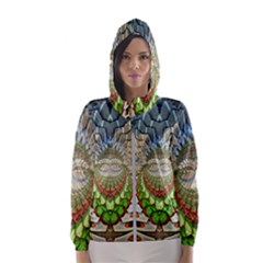 Abstract Fractal Magical Hooded Windbreaker (women) by Sudhe