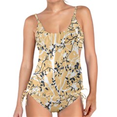 Floral Pattern Background Tankini Set by Sudhe