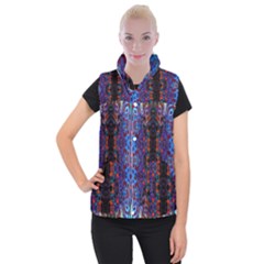 Kaleidoscope Art Pattern Ornament Women s Button Up Vest