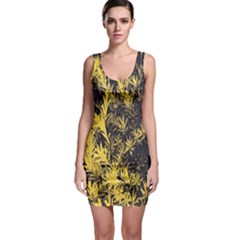 Artistic Yellow Background Bodycon Dress by Sudhe