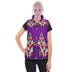 Toy Plane Outer Space Launching Women s Button Up Vest