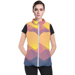 Image Sunset Landscape Graphics Women s Puffer Vest