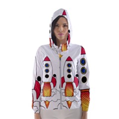 Rocket Cartoon Hooded Windbreaker (women) by Sudhe