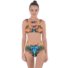 Fractal Fractal Background Design Bandaged Up Bikini Set  by Pakrebo