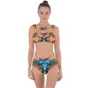 Fractal Fractal Background Design Bandaged Up Bikini Set  View1