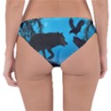 Awesome Black Wolf With Crow And Spider Reversible Hipster Bikini Bottoms View4