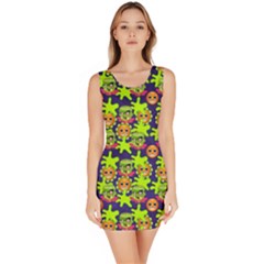 Smiley Background Smiley Grunge Bodycon Dress by Pakrebo