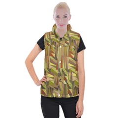 Earth Tones Geometric Shapes Unique Women s Button Up Vest by Mariart