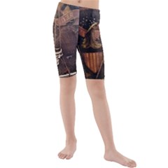 Grand Army Of The Republic Drum Kids  Mid Length Swim Shorts by Riverwoman