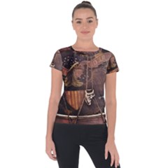 Grand Army Of The Republic Drum Short Sleeve Sports Top  by Riverwoman