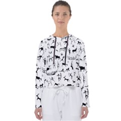 Petroglyph Runic Cavemen Nordic Black Paleo Drawings Pattern Women s Slouchy Sweat by snek