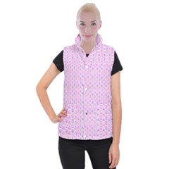 A Hexagonal Pattern Unidirectional Women s Button Up Vest by Pakrebo