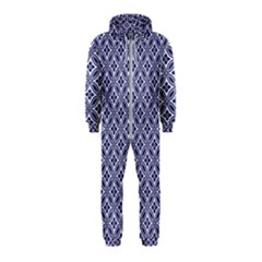 Wreath Differences Indigo Deep Blue Hooded Jumpsuit (kids) by Pakrebo