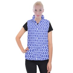 A Hexagonal Pattern Unidirectional Women s Button Up Vest by Pakrebo